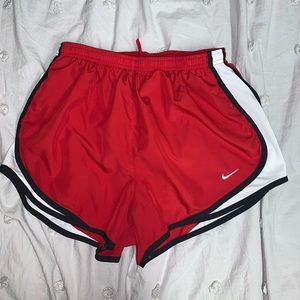 Nike Red and Black Tempo Shorts
